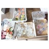 Decor Lot: Candles, Glassware-votives and other glasses Decor Lot: Candles, Glassware-votives and other glasses