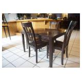 Dining Room Table and 4 Chairs Deep Chocolate Color Dining Room Table and 4 Chairs Deep Chocolate Color