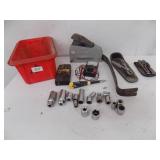 Tools - Sockets, Stud Finder, Power Shot Stapler, Multi Meter, 2 - Leatherman Tools - Sockets, Stud Finder, Power Shot Stapler, Multi Meter, 2 - Leatherman