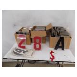 Large Lot of plastic outside sign letters, 9" Tall Large Lot of plastic outside sign letters, 9" Tall