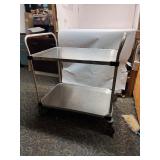 Metro MW Series 2-Shelf Utility Cart with Stainless Steel Solid Shelves Metro MW Series 2-Shelf Utility Cart with Stainless Steel Solid Shelves