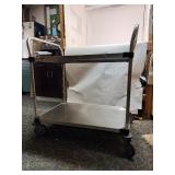 Metro MW Series 2-Shelf Utility Cart with Stainless Steel Solid Shelves Metro MW Series 2-Shelf Utility Cart with Stainless Steel Solid Shelves