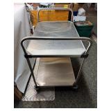Metro MW Series 2-Shelf Utility Cart with Stainless Steel Solid Shelves Metro MW Series 2-Shelf Utility Cart with Stainless Steel Solid Shelves