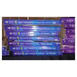 Covered Tote of Paperback, Hardcover Books.