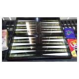 Marble Chess and Backgammon Board, Ceramic Knight, and More.