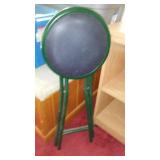 Folding Stool, Rolling Card, Office Chair, Tabletop. Vintage