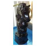Marble Chess and Backgammon Board, Ceramic Knight, and More.