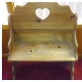 Small Bench, Walking Stick, Framed Print.
