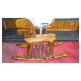 Handcrafted Wood Rocking Horse.