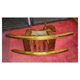 Handcrafted Wood Rocking Horse.