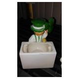 Vintage Lefton St. Patricks Planter, Kittens (2).