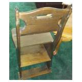Convertible Chair/Ladder, Coffee Table and Shelf.