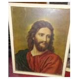 Vintage The Last Supper and Christ framed Prints.