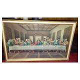 Vintage The Last Supper and Christ framed Prints.