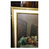 Vintage The Last Supper and Christ framed Prints.
