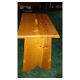 Handcrafted Wood Stool and Hooved Gun Rack.
