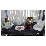Vintage McCoy Rocker Planter, Blue Ridge Pottery Plate, Fire King Snack Trays and More.