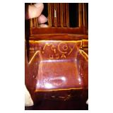 Vintage McCoy Rocker Planter, Blue Ridge Pottery Plate, Fire King Snack Trays and More.