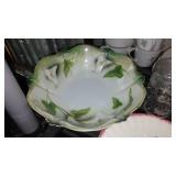 Vintage McCoy Rocker Planter, Blue Ridge Pottery Plate, Fire King Snack Trays and More.