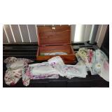 Cedar Box (Leo Johnson Furniture and Vintage Hankies.