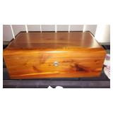 Cedar Box (Leo Johnson Furniture and Vintage Hankies.