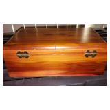 Cedar Box (Leo Johnson Furniture and Vintage Hankies.
