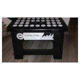 Assorted Household Items, Cabinet, Folding Stool and More.