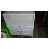 Assorted Household Items, Cabinet, Folding Stool and More.