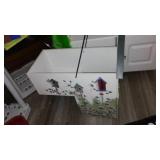 Assorted Household Items, Cabinet, Folding Stool and More.