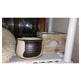 Assorted Household Items, Cabinet, Folding Stool and More.