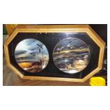 Terry Redlin Plates in Frames Glass.