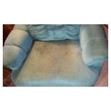 La Z Boy Swivel Recliners (2) and Accent Table.