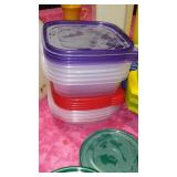 Nice Lot of Storage with Lids, Tupperware, Rubbermaid and More.
