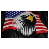Leather Vest (XXL) Proud to be an American.