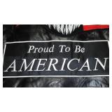 Leather Vest (XXL) Proud to be an American.