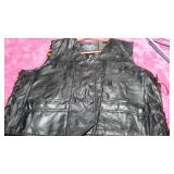 Leather Vest (XXL) Proud to be an American.