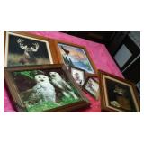 Variety of Wall Décor (6) Owl, Deer, Hand painted Eagle.