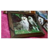 Variety of Wall Décor (6) Owl, Deer, Hand painted Eagle.