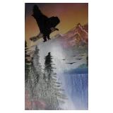 Variety of Wall Décor (6) Owl, Deer, Hand painted Eagle.