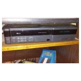 Large Lot Electronics. Rear Speaker System, Phones VHS, DVD, Rewinders and More.