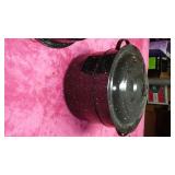 Speckled Enamel Canner and Covered Roaster.