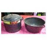 Speckled Enamel Canner and Basin