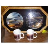 Terry Redlin Plates in Frames Glass.