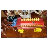 Anheuser Busch Steins (5) and Cast Keg Wagon  Beautiful, COA.