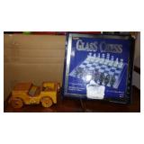City of Fargo Hand Crafted Car and Glass Chess Set.