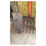 Potato Fork, Spade, Pic Axe.