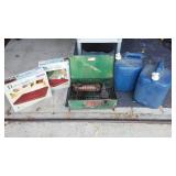 Coleman Water 5 gal. (2), Queen Air Bed NEW (2) and more.