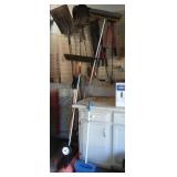 Pipe Clamps, Shovels, Lopers, Saws, Brooms.