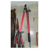 Pipe Clamps, Shovels, Lopers, Saws, Brooms.