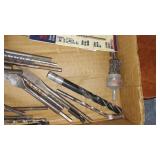 Assorted Bits, Vintage Parts Drawers, Pry Bar, Planer.